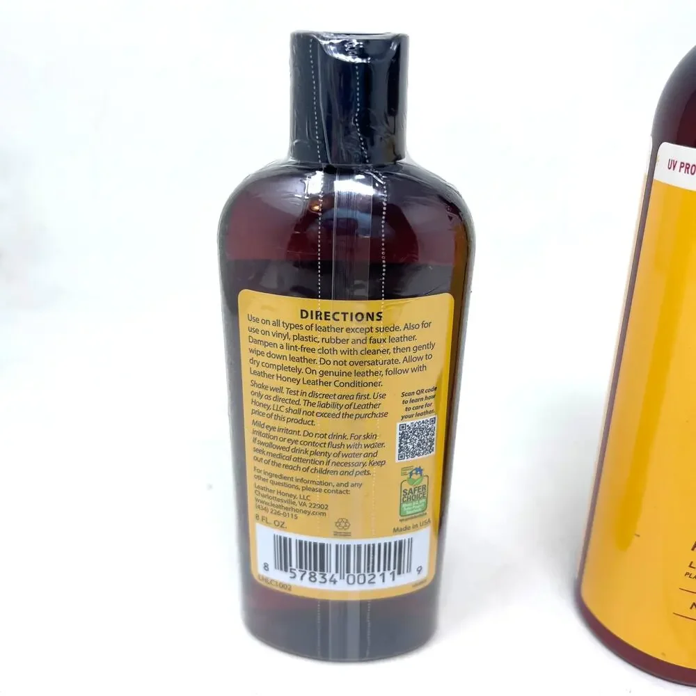 Leather Honey Leather Cleaner with Spray Nozzle Lot 8oz‎ & 16oz NEW